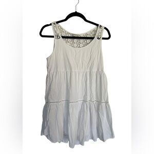 American Eagle Women’s White Lace-Back Sleeveless Dress – Size Small